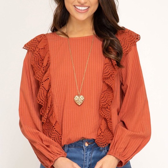 upstyleboutique Tops - NWT Rust Long Sleeve